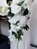 結婚式の花2023Weddingブーケジュエリーオーキッドカスケード滝ブライダルエレガントな装飾