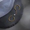 Anéis de casamento Siamese Design Chain de pérolas artificiais para mulheres Fashion Double Circle empilhado de abertura indicável Ringue de dedo ajustável Anilos