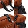 Duffel Väskor 2023 Retro Trendig rese Duffle Bag Hög kvalitet Crazy Horse Leather Men's Handbag Large Capacity Crossbody Storage