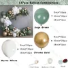 Andere decoratieve stickers 137 stks retro groene witte ballon slinger boog bruiloft decoratie gouden latex luchtballonnen pack baby shower verjaardagsfeestje decor 230110