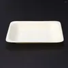 Plates 50/100pcs Wedding Wooden Japanese Sushi Boat Plate Square Decorative Snack Wood Paper