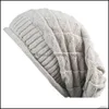 Bonnet / capuchons de crâne de mode femme stretchy tricot skl bonnet chapeau sween sween sween sweil chaud pour femmes