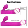 Sex toy massager Adult Massager 3 in 1 Heating Rabbit Vibrator Clitoris Sucking Vagina g Spot Stimulate Vibrators Telescopic Rotating Dildo Toys for Women