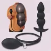 Sex Toys Massager Super 16cm enorm uppblåsbar anal plug BdSm prostata anus expander 5 pärlor uppblåsta rumpa med bollar leksaker