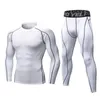 Gym Clothing Men Men Tracksuit 2 قطعة من الرجال التدريب على الملابس الرياضية مجموعة اللياقة البدنية لذويات الرياضة بدلة الركض الضيقة الرياضة ارتداء XL XXL