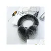 Headbands Warm Earmuffs For Winter Soft Whole Fur Rex Rabbit Hair Fashionable Mticoloured Plush 221107 Drop Delivery Jewelry Hairjewe Dhphu