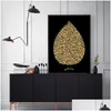 Paintings Black Gold Ayat Kursi Quran Verse Arabic Calligraphy Canvas Painting Islamic Wall Art Posters And Prints Home Decor Gift D Dht0G