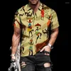 Мужские повседневные рубашки Мужская рубашка на пуговицах Дашики Топы с короткими/длинными рукавами с африканским принтом Традиционная одежда для пар Хип-хоп Этнический стиль