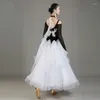 Stage Wear Red Sequins Adult Ballroom Waltz Dresses For Dancing Standard Competition Flamenco Dance Dress Woman Foxtrot