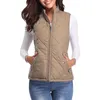 Femmes gilets dames vestes vêtements d'extérieur légers légers pour femmes décontracté femmes gilet sans manches veste manteau automne chaud