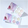 Bronzer Highlighters Handaiyan 4 Color Face Highlighter Make Up Palette Shimmer Powder Northern Lights Symphony Makeup Eyeshadow Dhec9