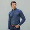 Hommes chemises décontractées garçons bleu chemise automne hiver en peluche épais à manches longues boutonné grande taille vert Vintage coton mâle 3xl 4xl