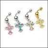 Navel Bell Button Rings D05503 3 Colors Aqua. Body Jewelry Nice Style Belly Ring 20 Pcs Mix Stone Drop Factory Price 1601 V2 Delive Otcyn