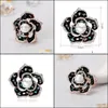 Stift broscher modes rhinestone drop emalj kristall vintage brosch blomster stift för flickor kvinnor smycken leverans otvyp