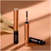 Mascara Beauty Glazed De Oro Black Gold Plated Thick Lengthening Waterproof Private Label Cosmetics Makeup Maquiagem Volume Drop Del Dhk8M