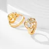 Hoop Earrings Agsnilove 18K Gold Plated Fashion Jewelry 2023 For Women Heart Sophisticated Design Vintage Hoops