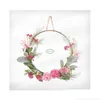 Decorative Flowers Wreaths Wreath Decor Flower Wall Door Hoop Hangingeucalyptus Floral Decoration Hanger Front Wedding Home Indoor Dhews