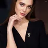 Brooches Creative Cocktail Glass For Women Cubic Zircon Copper Luxury Brooch Pins Dress Coat Sweater Accessories Jewelry Gifts