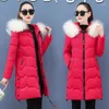 Women's Trench Coats 2023Women Cotton-Padded Jacket Mid-Length Down Korean Version Of The Thin Coat Large Fur Collar Detachable Outwear