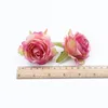 Decorative Objects Figurines 100pcs Artificial Flowers Silk Roses Head Christmas Decorations for Home Wedding Wall Bridal Accessories Clearance 230110
