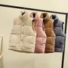 Coletes femininos 2023 Autumn Winter Corduroy Vest Jacket Women Poded Casal Loue Coloque Longo Coloque Somente Balta Sleeseless Outwear Ladies Top