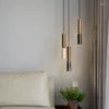 Lâmpadas pendentes modernas pequenos lustres minimalistas iluminação para quarto de jantar de cabeceira de cabeceira de cabeceira de mármore de mármore interno de cabeça interna