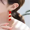 Stud Earrings Needle Fashion Feminine Dress With Simple Hong Kong Style Online Celebrity Personality Tide