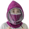 Cappelli da esterno Cappello da corsa Donna Ciclismo Copertura antivento Cappuccio caldo Autunno Inverno Protezione per le orecchie con cappuccio Cappucci freddi con maschera antiappannamento