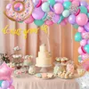 Autres autocollants décoratifs 80pcs Donut Bonbons Ballons Guirlande Arche Kit Rose Violet Aqua Bleu Ballon pour Baby Shower Anniversaire De Mariage Fête Décor 230110