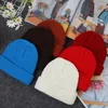 Berretti 25 colori senza grondaia lavoro a maglia cappello unisex misto cotone solido caldo morbido berretti HIP HOP berretto coreano 2023