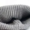 Berets Winter Simple Women Fashion Soft Solid Color Wool Knited Beanie Skull Cap Warm Elastic Hats Man Unisex