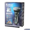 Elektrorasierer Kemei Rasierer Schwimmendes wasserdichtes LCD-Display 4 Klingen-Reciprocating-Rasierer Original PowerF Beard Shaving Hine 38D Dr DHT3Q