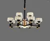 Pendant Lamps Nordic Crystal Chandelier 6/8/12 Heads Living Room Bedroom Dining Lights