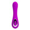 Articles de beauté Vibromasseur point G pour la stimulation vaginaleUltra doux pliable petit avec 10 modèles de Vibration U1JD