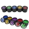 Grinder Herb Smoking Accessoires 4 Couches 63mm Alliage D'aluminium Avec Clear Top Window Lighting Crusher Abrader Grinders 5 Couleurs