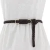 Ceintures Hommes Grandes Et Grandes Femmes Vintage Ceinture Mince Décorative Boucle Polyvalente Tressée Tan Robe Hommes