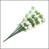 Dekorative Blumen Kränze Großhandel 10 Teile/los Beautif Gypsophila Künstliche Gefälschte Seide Baby Atem Pflanze Hause Hochzeit Dekorationen Otsyf