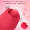 Volwassen massager Rose speelgoed Vibrator vrouwelijke tong likken tepel zuigen clit clitoris vacuüm stimulator volwassenen goederen seks speelgoed voor vrouwen