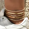 Anklets Retro Simple Snake-shaped Chain Anklet Girls Bohemian Beauty Leg Bracelet Beach Jewelry