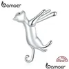 Charm 1 st sier 925 öron manschett örhängen för kvinnor katt på smycken unik design sterling brincos sce967 221014 droppleverans dhnbi