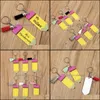 Party Favor Personlig tom brev Tassel Key Chain Teachers Day Pencil Akryl Drop Delivery Home Garden Festly Supplies Event DHXJ5