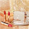 Brillant À Lèvres 3 Pcs Rouge À Lèvres Maquillage Ensemble Avec Un Porte-Cluth Texture Mate Longue Durée Bâton Drop Delivery Santé Beauté Lèvres Dhpbc