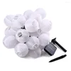 Strings Outdoor Lantern Ball Solar Słoneczny Sznurek LED Fairy Light 10 20 30 Patio Party Wedding Globe Garland Lampa