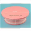 Baking Pastry Tools Plastic Rotating Plate Cake Builtin Bearing Revoing Spinning Round Stand Cupcake Rotary Table Turntable Drop D Dhqfs