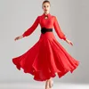 Stage Wear Retro Neckline Modern Dance Dress Women Ballroom Competition Big Swing Waltz Dancing Costumes