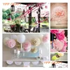 Couronnes De Fleurs Décoratives Wholesaleypp Artisanat 4 6 8 Accessoires De Mariage Mixtes Pompons En Papier De Soie Pom Poms Balls Party Home Decor 30Pcs Dh7Vu