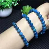 Bracelet en perles de cristal d'apatite bleue naturelle brin Tumble Stone vacances Festival présent 1pc