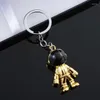 Keychains Creative Space Robot Keychain Bag Car Pendant Personlighet Neutral Key Chains Business Advertising Conference Conference Gifts