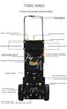 300kg 1200W 전기 계단 등반 자동차 손 트롤리 계단 등반가 등산 카트 평면 트럭 계단 등반 장비 중장비 처리기