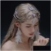 Hoofdbanden luxe bruiloft kopstuk kristal bruids hoofdketen tiara haar sieraden voor vrouwen voorhoofdhoofdband accessoires cadeau 221107 dhapf